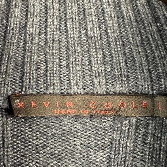 Kevin Coole Made in Italy Long Sleeve Knitted Mock Neck Sweater Sz L - Picture 3 of 4